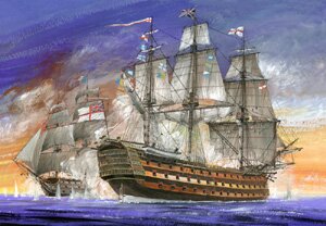 Сборная модель - Флагманский корабль адмирала Нельсона Виктори 1/180