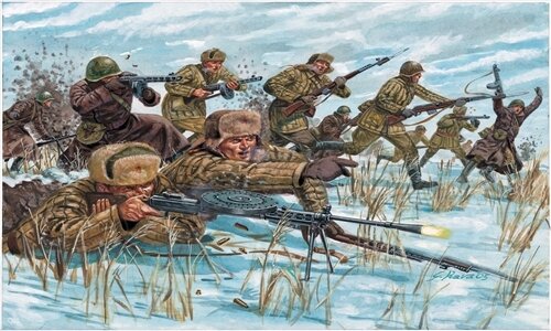 Сборная модель - Советская пехота в зимней форме WWII