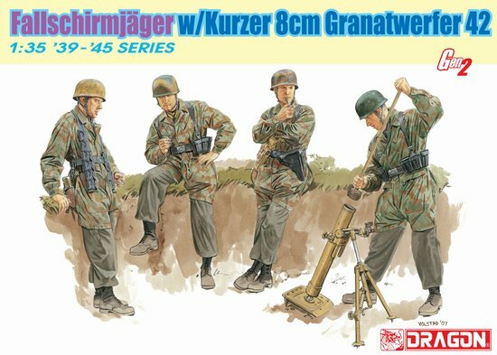 Сборная модель - Солдаты FALLSCHIRMJ?GER w/KURZER 8cm GRANATWERFER 42