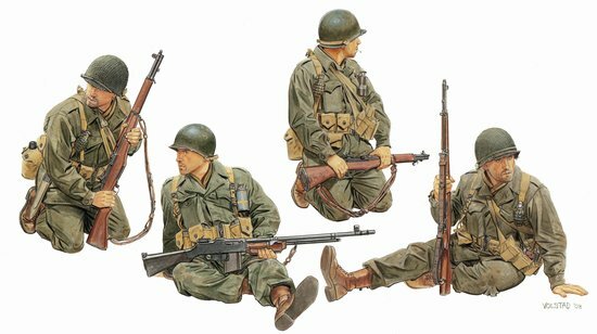 Сборная модель - Солдаты US ARMY TANK RIDERS 1944-45