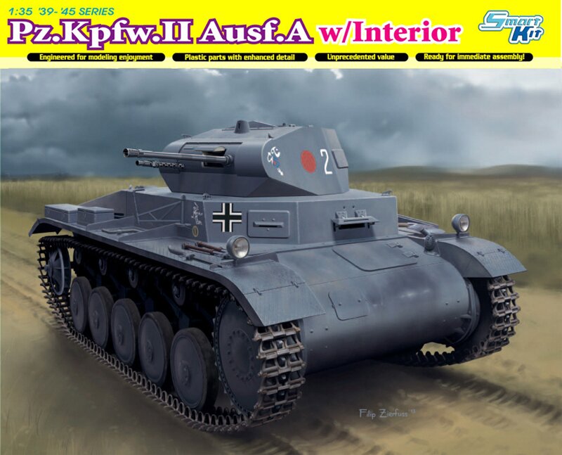 Сборная модель - Танк Pz.Kpfw.II Ausf.A с интерьером