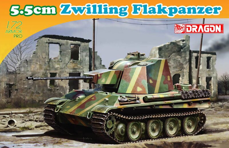 Сборная модель - Танк 5,5см Zwilling Flakpanzer