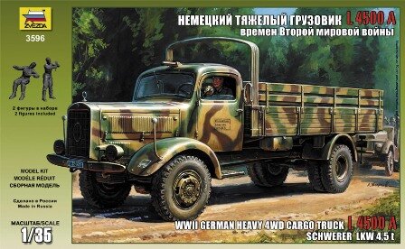 Сборная модель - Немецкий тяжелый грузовик времен Второй Мировой Войны «L 450