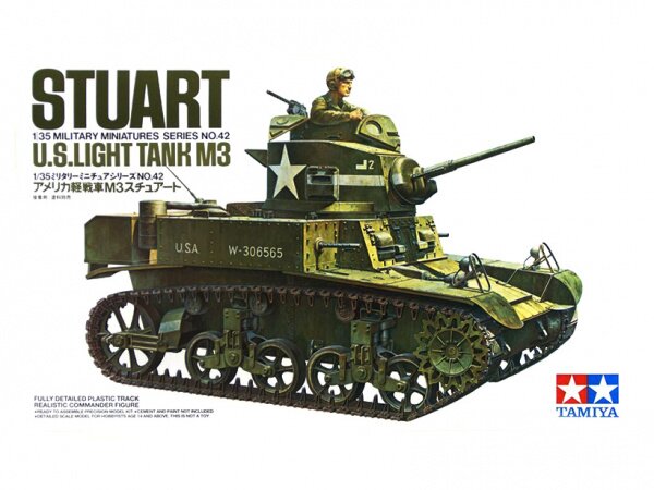 модель Американский легкий танк M3 Stuart с фигурой командира (1:35